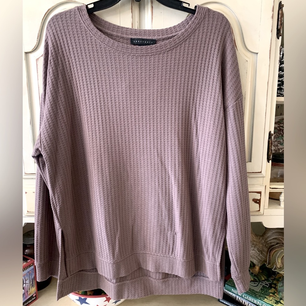 Sanctuary XS Eggplant Purple Long Sleeve Thermal shirt